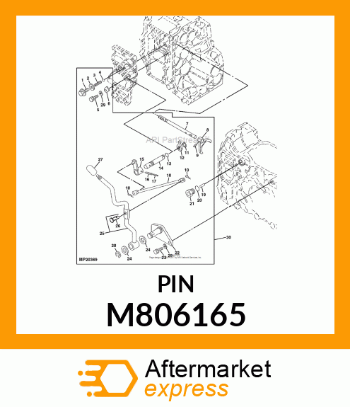 PIN, FLAT HEAD 8X16 M806165