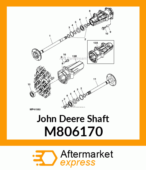 SHAFT, RH REAR AXLE M806170