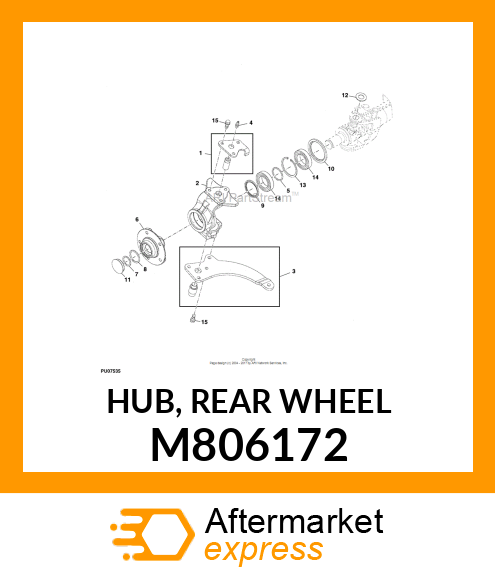 HUB, REAR WHEEL M806172