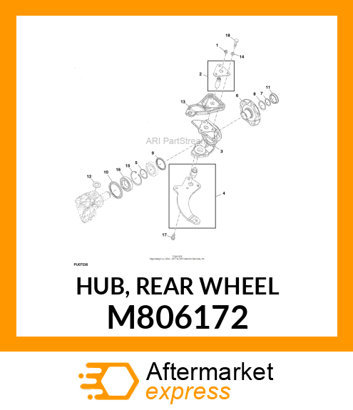 HUB, REAR WHEEL M806172