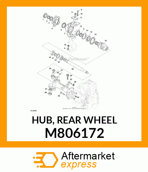 HUB, REAR WHEEL M806172