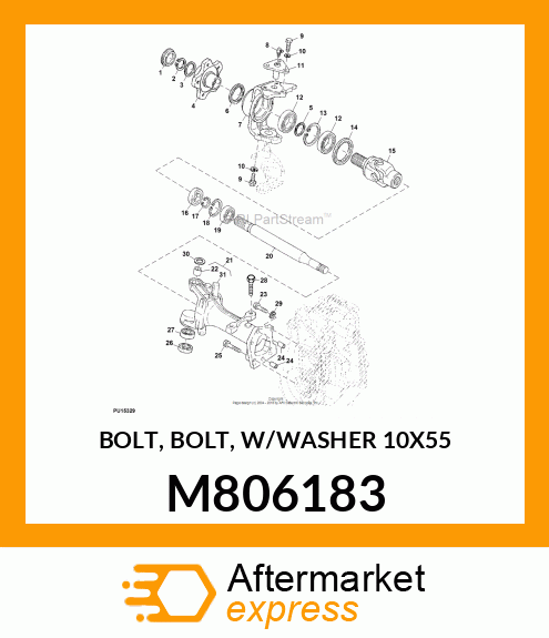 BOLT, BOLT, W/WASHER 10X55 M806183