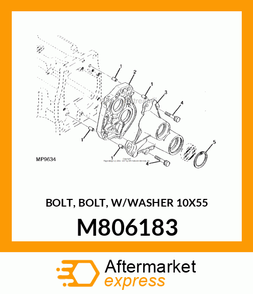 BOLT, BOLT, W/WASHER 10X55 M806183