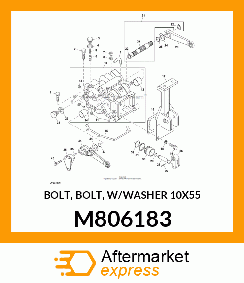 BOLT, BOLT, W/WASHER 10X55 M806183