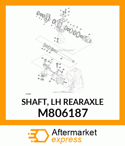 SHAFT, LH REARAXLE M806187