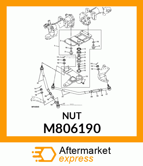 NUT, ADJUSTING 16 M806190