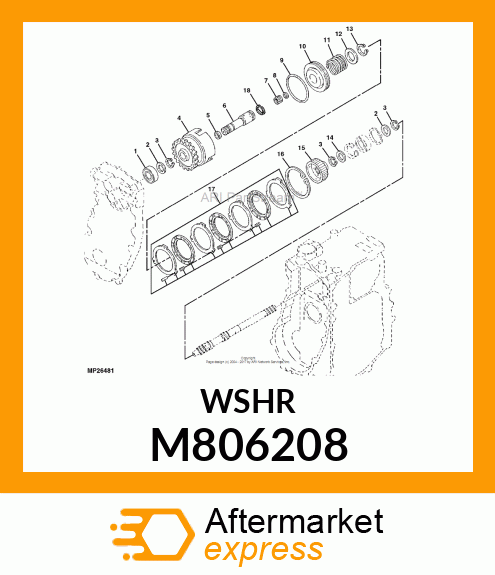 WASHER, WASHER, 25X34X1 M806208