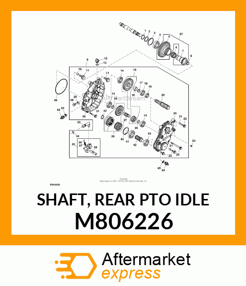 SHAFT, REAR PTO IDLE M806226