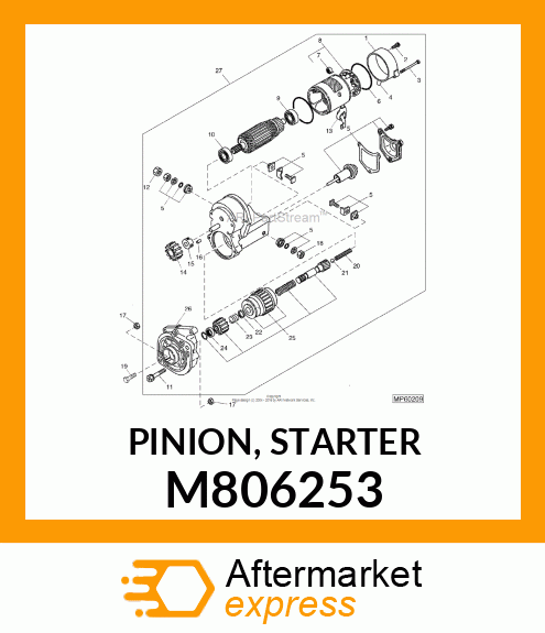 PINION, STARTER M806253