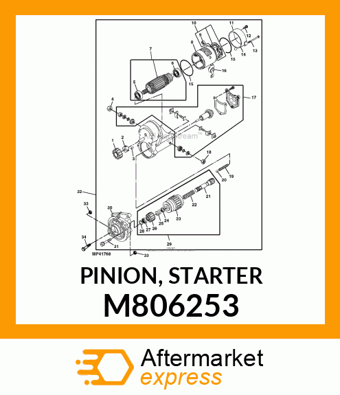 PINION, STARTER M806253