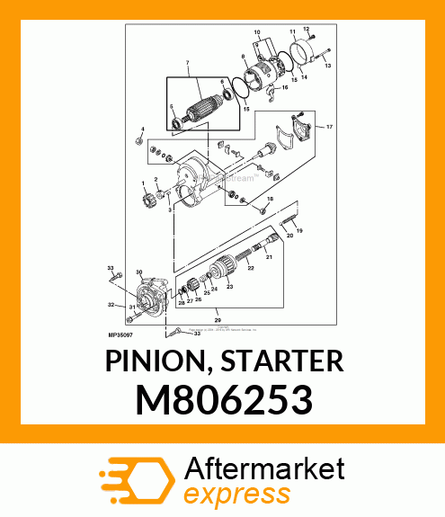 PINION, STARTER M806253