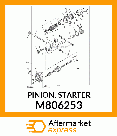 PINION, STARTER M806253