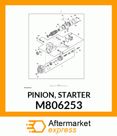 PINION, STARTER M806253