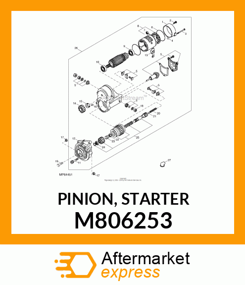 PINION, STARTER M806253