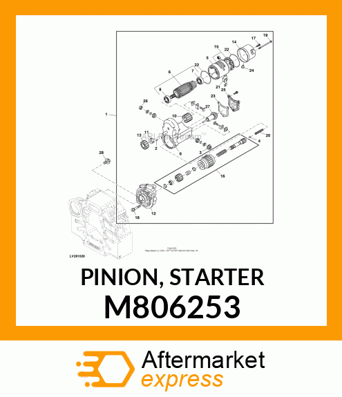 PINION, STARTER M806253