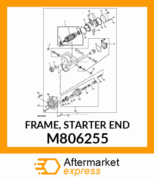 FRAME, STARTER END M806255