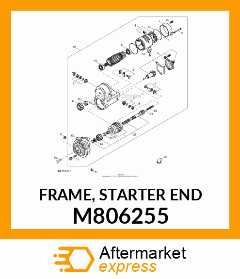 FRAME, STARTER END M806255