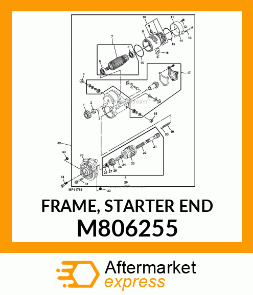 FRAME, STARTER END M806255