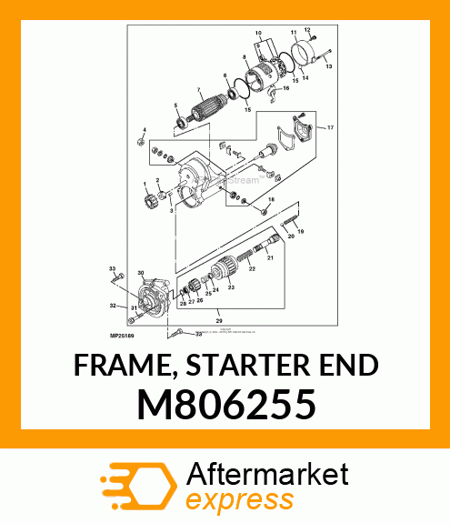 FRAME, STARTER END M806255