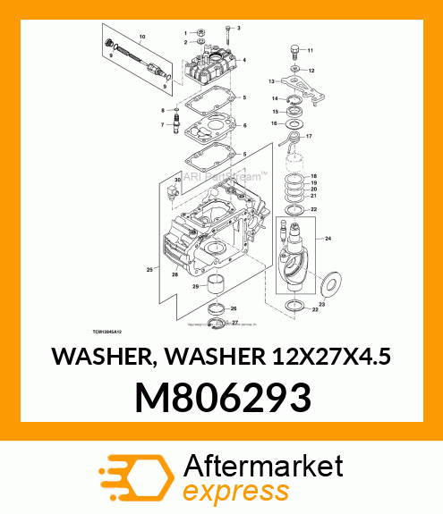 WASHER, WASHER 12X27X4.5 M806293