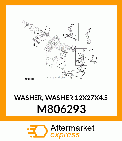 WASHER, WASHER 12X27X4.5 M806293