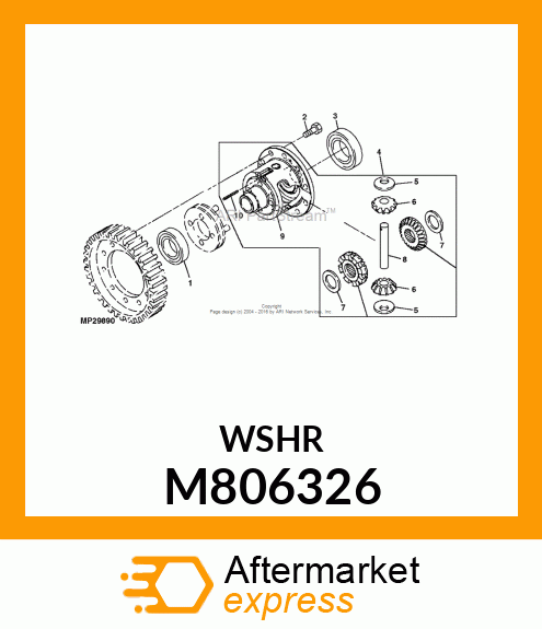 WASHER, WASHER, DIFF. GEAR M806326