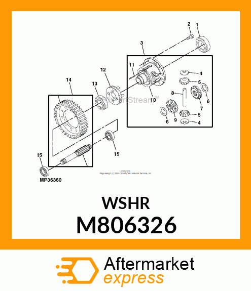 WASHER, WASHER, DIFF. GEAR M806326