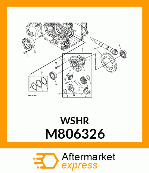 WASHER, WASHER, DIFF. GEAR M806326