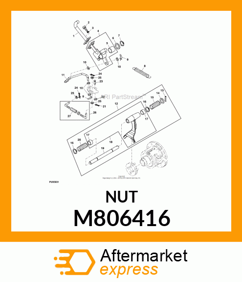 NUT, NUT, ADJUSTING 8X40 M806416