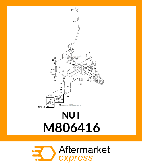 NUT, NUT, ADJUSTING 8X40 M806416