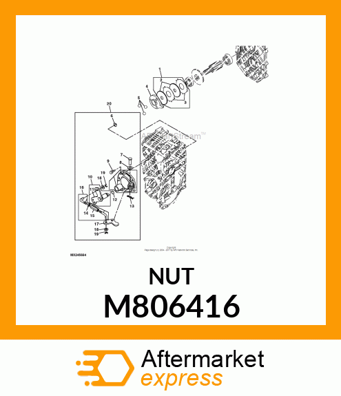 NUT, NUT, ADJUSTING 8X40 M806416