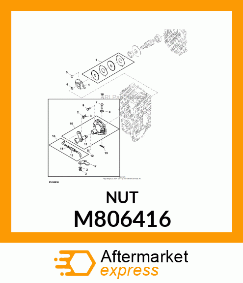 NUT, NUT, ADJUSTING 8X40 M806416