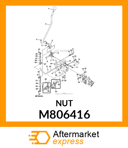 NUT, NUT, ADJUSTING 8X40 M806416