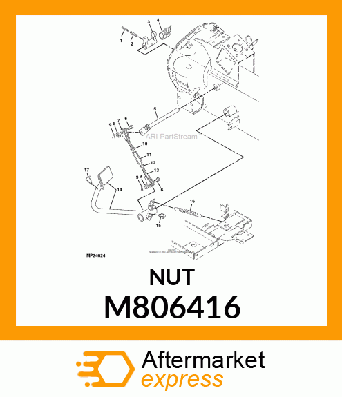 NUT, NUT, ADJUSTING 8X40 M806416