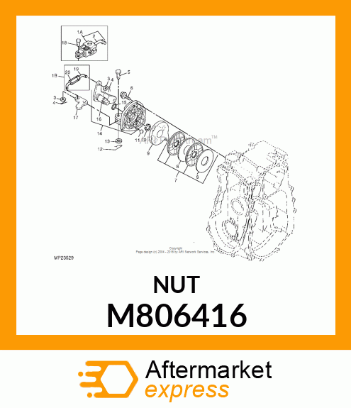 NUT, NUT, ADJUSTING 8X40 M806416