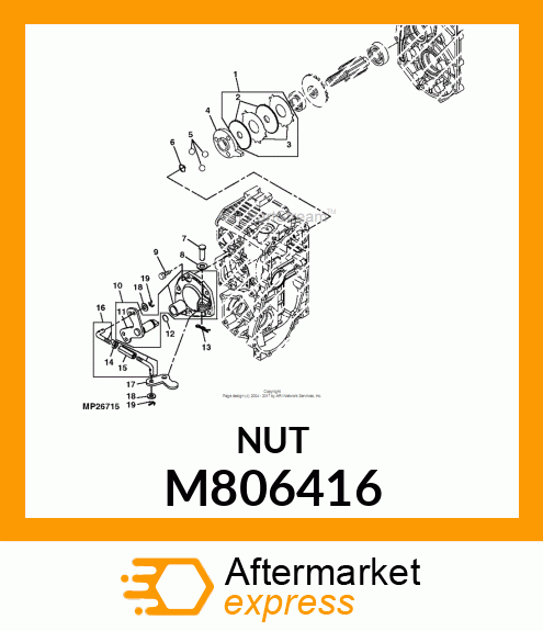 NUT, NUT, ADJUSTING 8X40 M806416