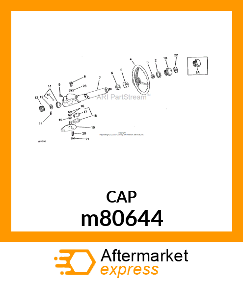 CAP, STEERING WHEEL FILLER m80644