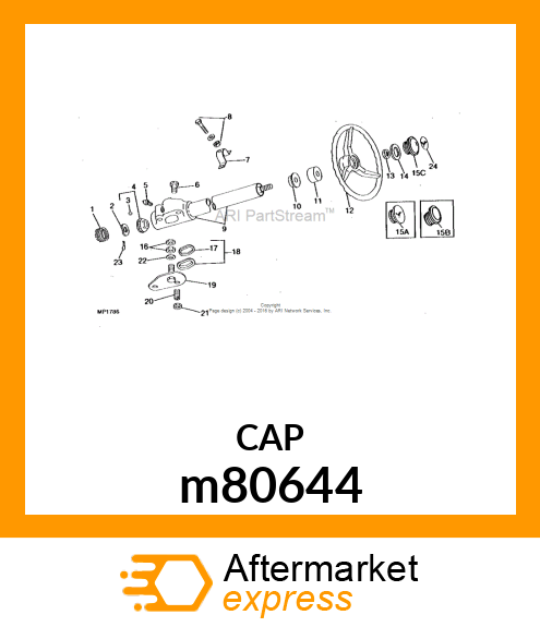 CAP, STEERING WHEEL FILLER m80644