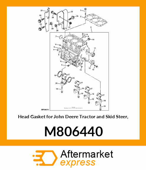 GASKET, CYL. HEAD M806440