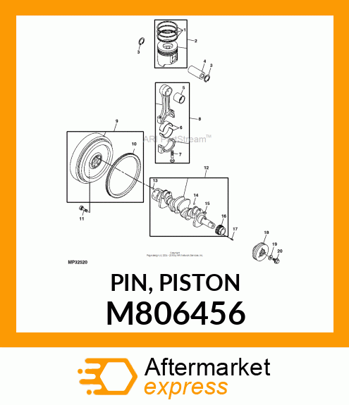 PIN, PISTON M806456