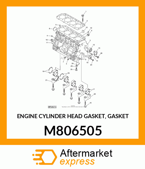 ENGINE CYLINDER HEAD GASKET, GASKET M806505