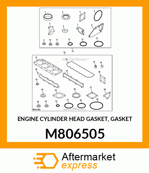 ENGINE CYLINDER HEAD GASKET, GASKET M806505