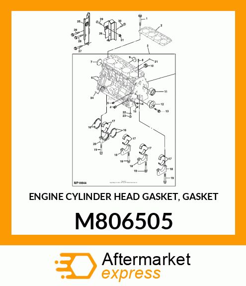 ENGINE CYLINDER HEAD GASKET, GASKET M806505