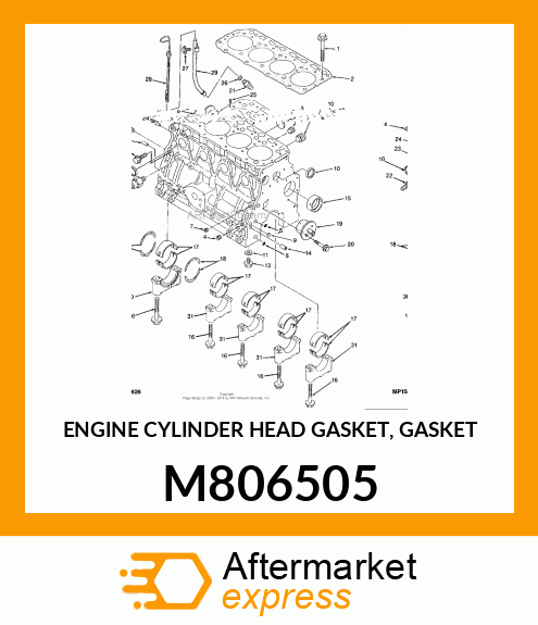 ENGINE CYLINDER HEAD GASKET, GASKET M806505