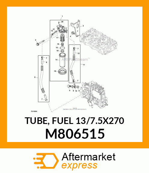 TUBE, FUEL 13/7.5X270 M806515