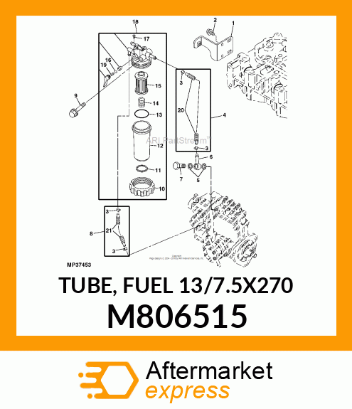 TUBE, FUEL 13/7.5X270 M806515