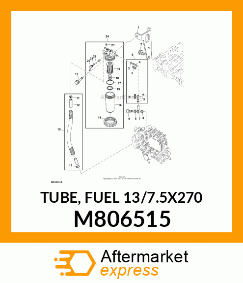 TUBE, FUEL 13/7.5X270 M806515