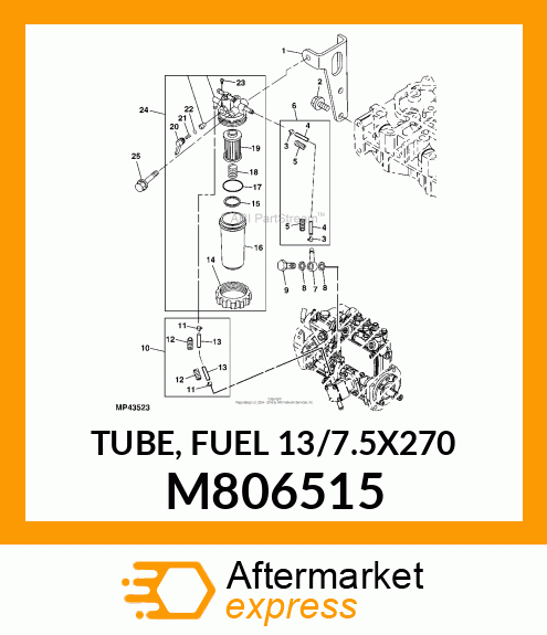 TUBE, FUEL 13/7.5X270 M806515