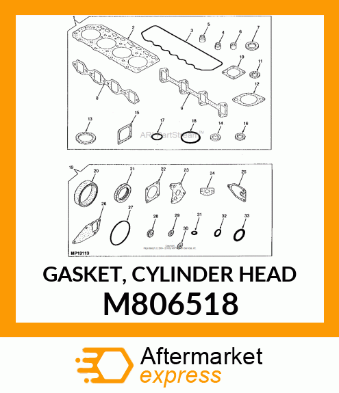 GASKET, CYLINDER HEAD M806518