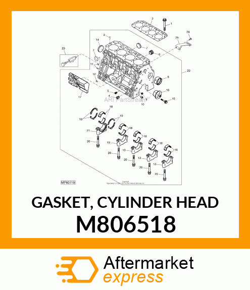 GASKET, CYLINDER HEAD M806518